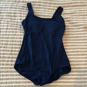 Land End Women’s Navy Blue One-Piece Swimsuit